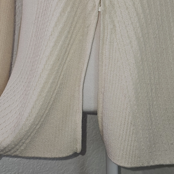 St John Collection Womens Santana Knit Zipper Cardigan, Ivory Sz 6,Old Money - Picture 5 of 12